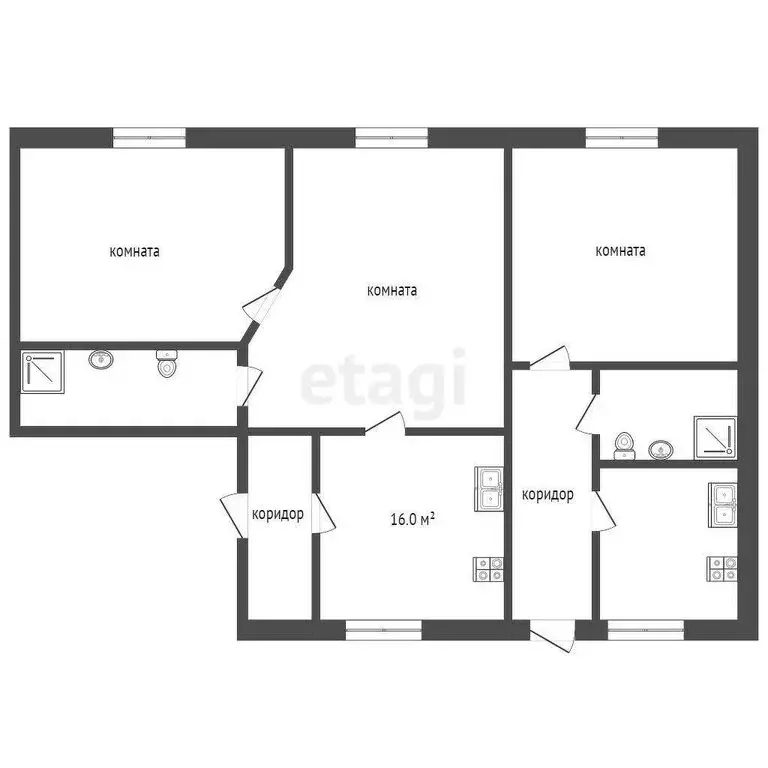 3-комнатная квартира: Севастополь, улица Адмирала Фадеева, 18 (87.1 м) - Фото 0