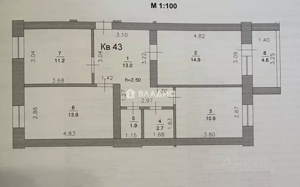 3-к кв. Нижегородская область, Бор Октябрьский р-н, ул. Молодежная, 9 ... - Фото 2