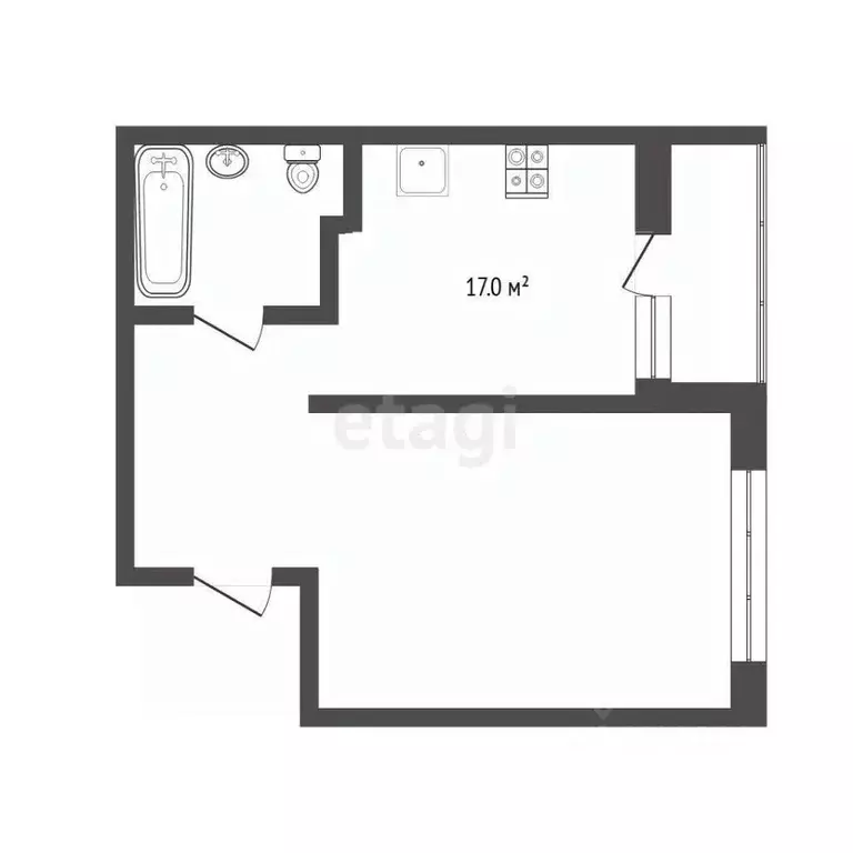 1-к кв. Тюменская область, Тюмень ул. Василия Подшибякина, 17 (37.2 м) - Фото 1