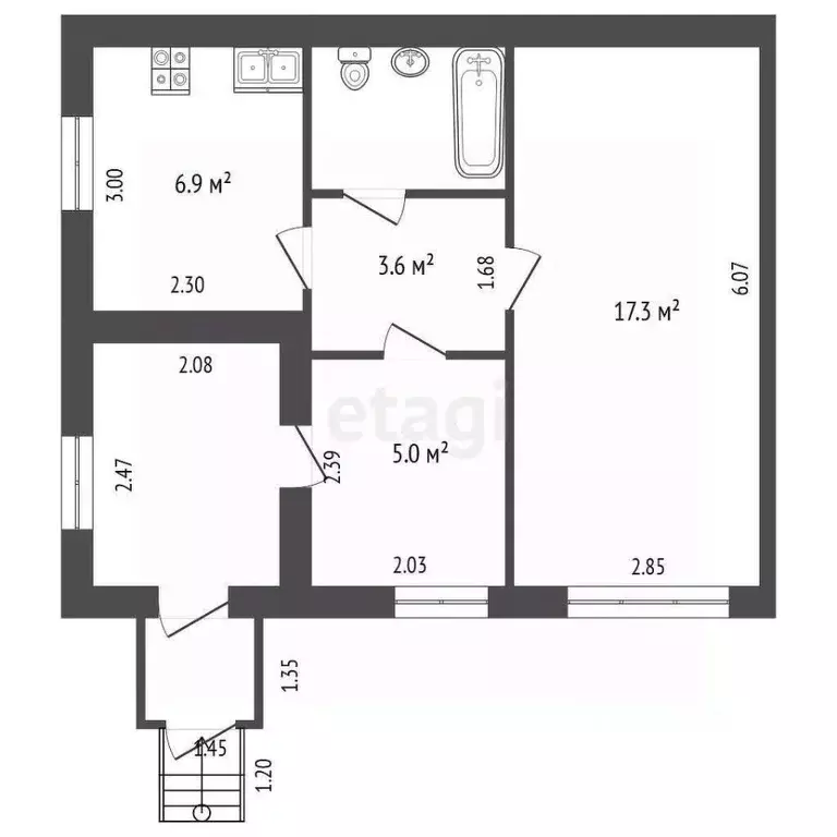 1-к кв. Марий Эл, Йошкар-Ола городской округ, с. Семеновка ул. ... - Фото 2