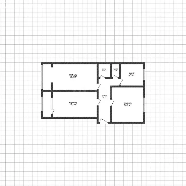 3-комнатная квартира: Майкоп, улица Герцена, 98 (62.1 м) - Фото 1