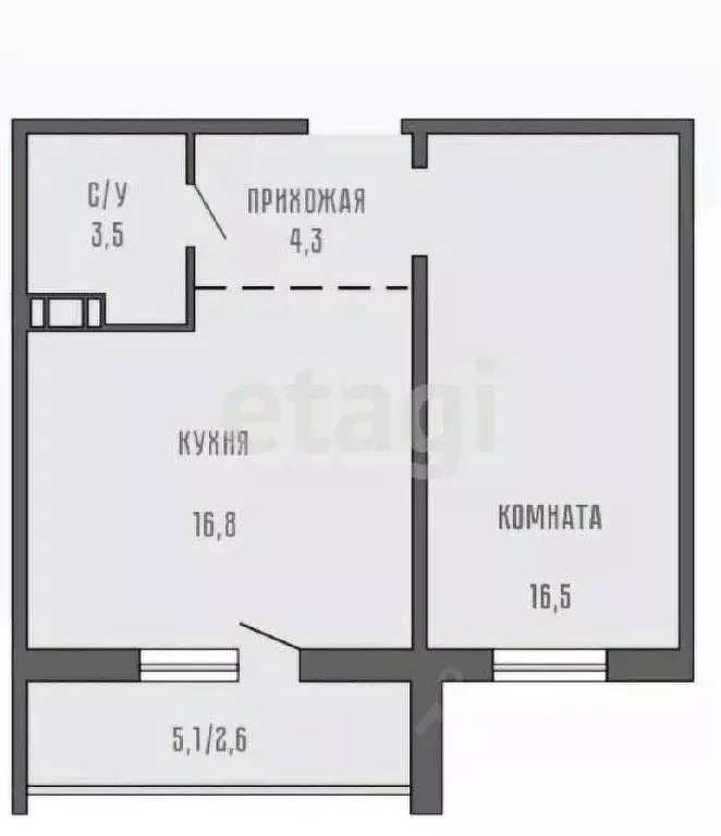 1-к кв. Курганская область, Курган ул. Тимофея Невежина, 3Дк1 (41.0 м) - Фото 1