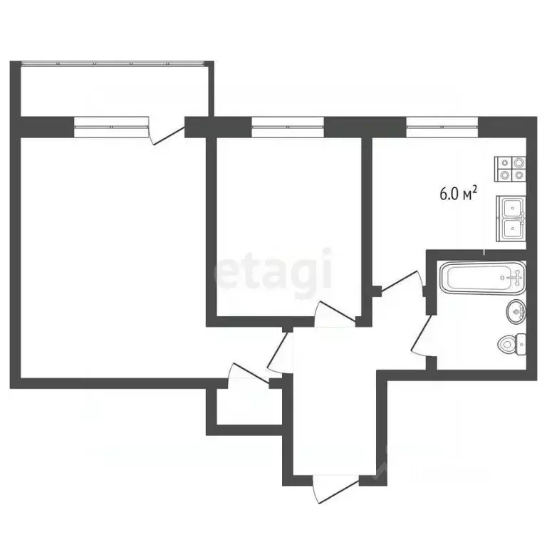 2-к кв. Москва ул. Ращупкина, 12к1 (38.3 м) - Фото 1