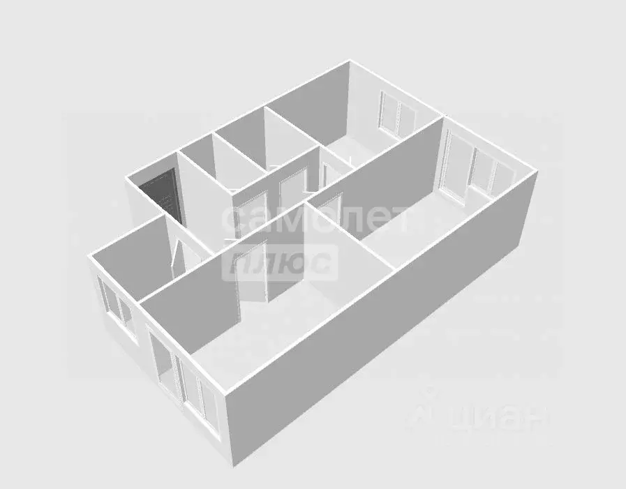 3-к кв. Коми, Сыктывкар ул. Димитрова, 44 (61.0 м) - Фото 1