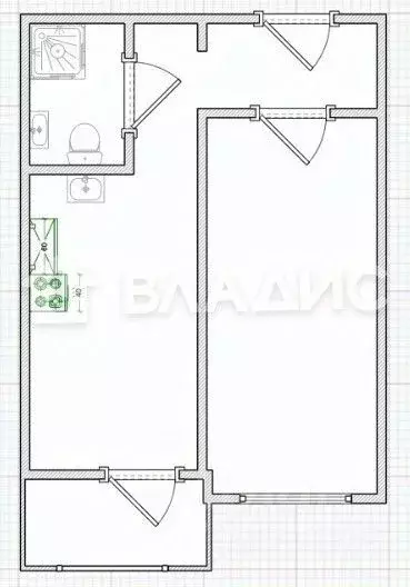 1-к кв. Санкт-Петербург ул. Корнея Чуковского, 3к3 (40.2 м) - Фото 1