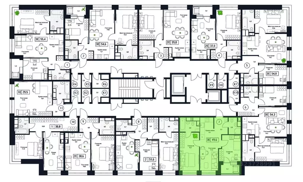 2-к кв. Московская область, Пушкино Пушкино Град жилой комплекс, к3 ... - Фото 2