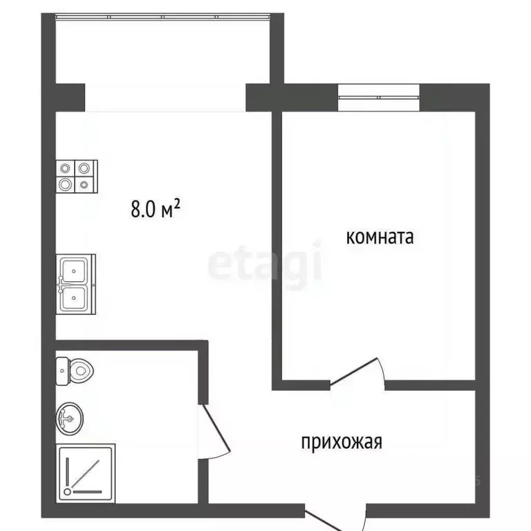 1-к кв. Самарская область, Самара Ново-Садовая ул., 215 (41.0 м) - Фото 2