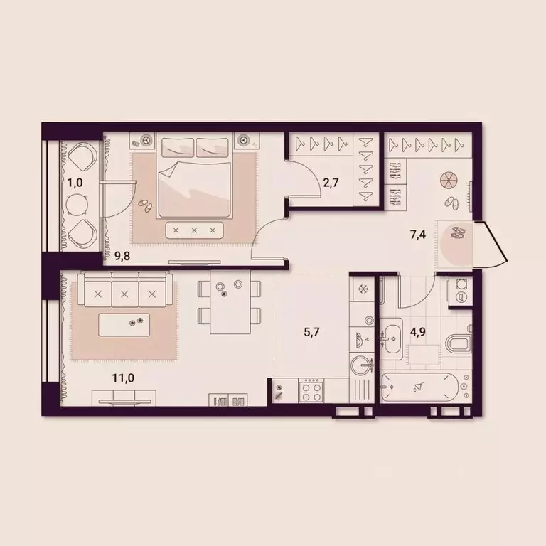 1-к кв. Приморский край, Артем ул. Куйбышева, 11А (42.52 м) - Фото 1