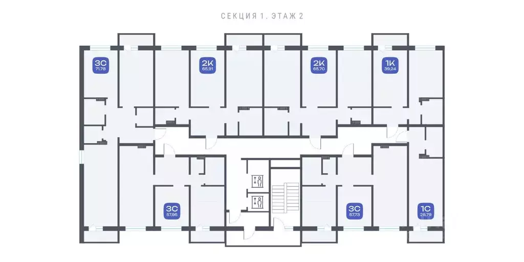 2-к кв. Новосибирская область, Новосибирск ул. Забалуева, с10 (65.7 м) - Фото 1