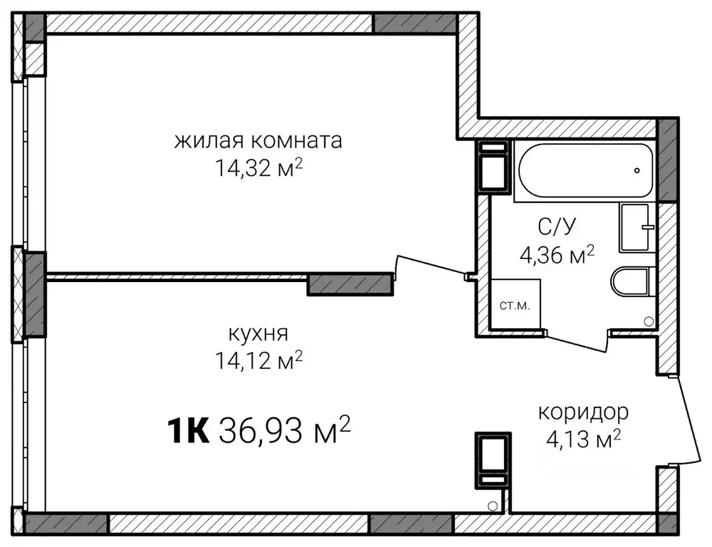 1-к кв. Нижегородская область, Нижний Новгород Сахарный Дол жилой ... - Фото 0
