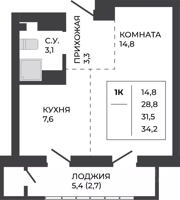 1-к кв. Алтайский край, Барнаул ул. Шумакова, 7к2 (31.5 м) - Фото 0