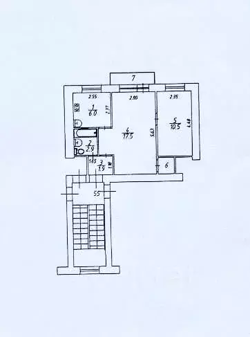 2-к кв. Московская область, Долгопрудный Первомайская ул., 60 (40.7 м) - Фото 1