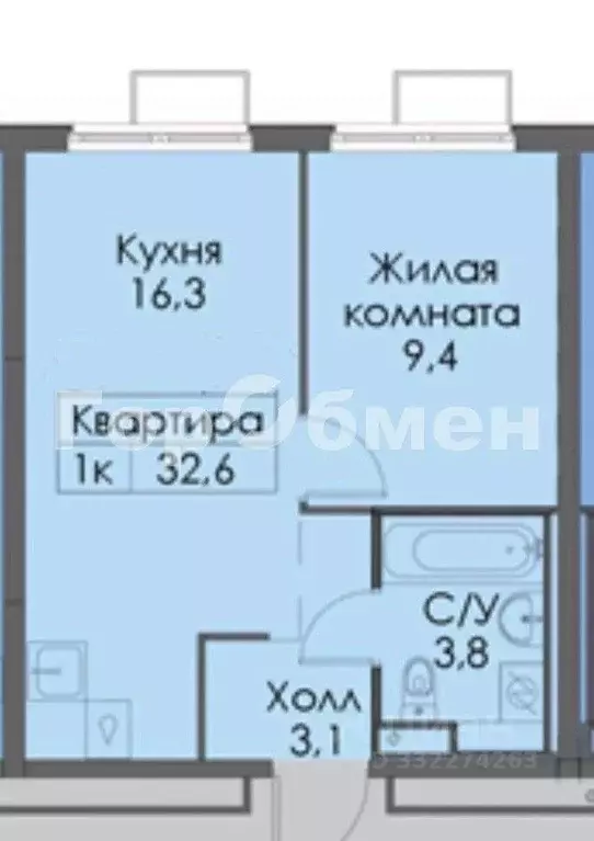 1-к кв. Москва Новохохловская ул., 15к2 (32.6 м) - Фото 2