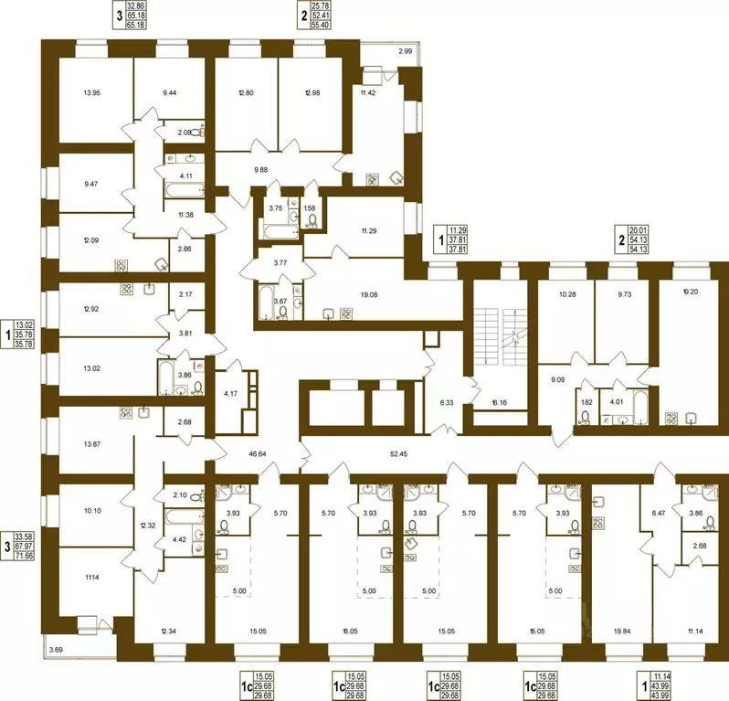 1-к кв. Брянская область, Брянск Степная ул., уч2Б (29.68 м) - Фото 2
