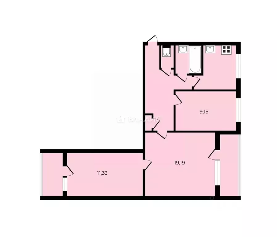 3-к кв. Санкт-Петербург просп. Художников, 15К3 (58.3 м) - Фото 1