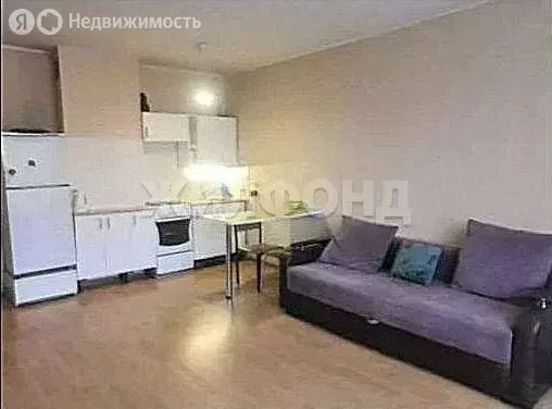 Квартира-студия: Новосибирск, улица В. Высоцкого, 62 (32.6 м) - Фото 1