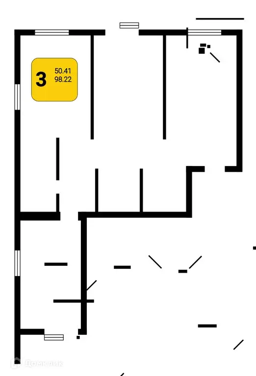 Продаётся 3-к квартира, 99.94 м - Фото 0