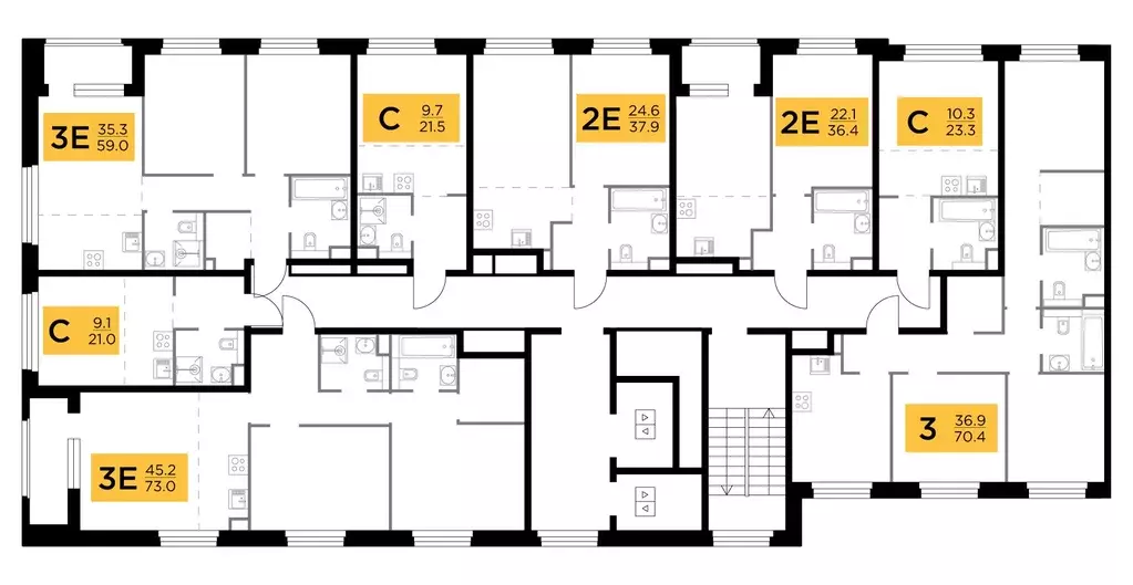 Студия Московская область, Мытищи Белый Grad жилой комплекс, 12.1 ... - Фото 2