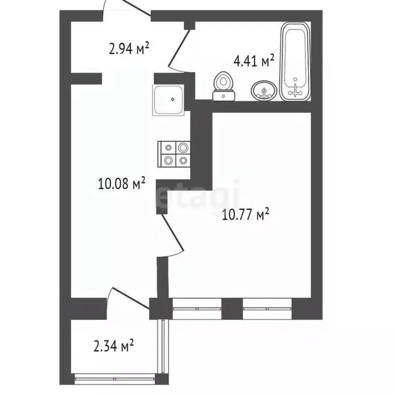 1-к кв. Санкт-Петербург пос. Шушары, ул. Чудовская, 16к1 (28.9 м) - Фото 1