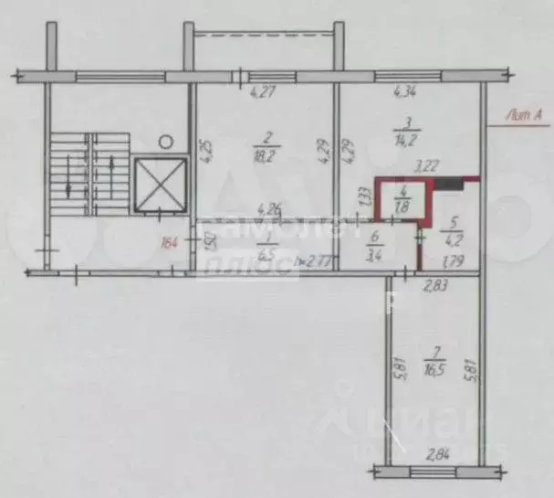 2-к кв. Челябинская область, Челябинск Звенигородская ул., 56 (64.8 м) - Фото 2