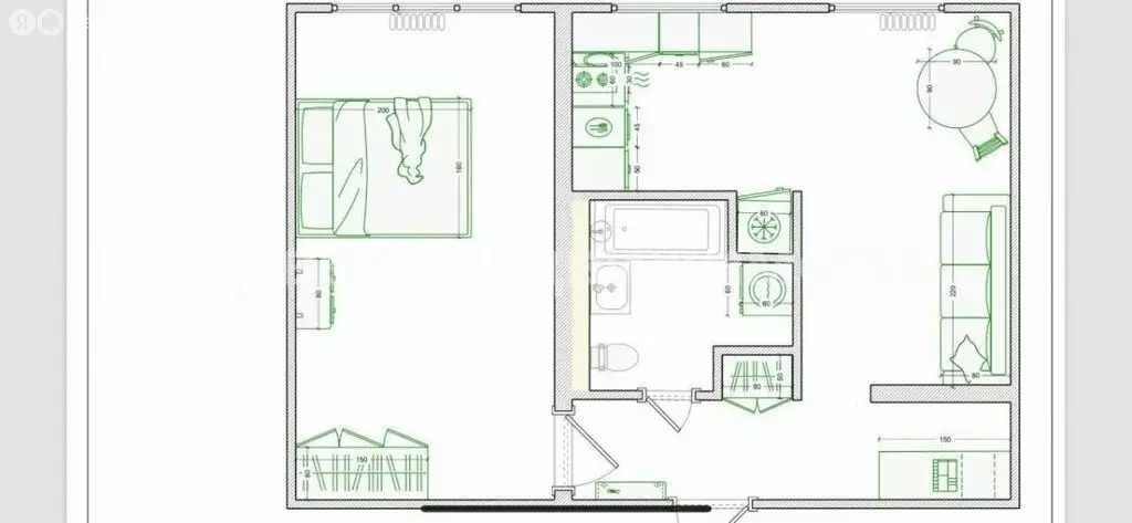 2-комнатная квартира: Тюмень, улица Осипенко, 41 (43.3 м) - Фото 1