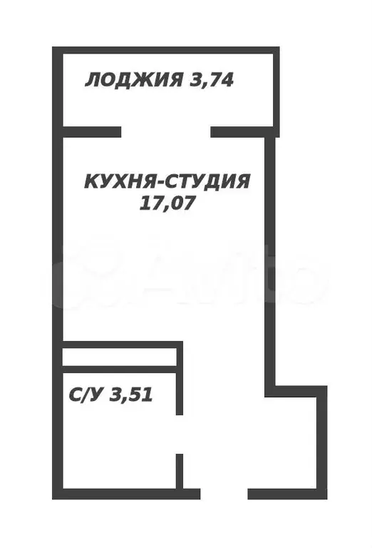 Квартира-студия, 24,3 м, 7/14 эт. - Фото 0