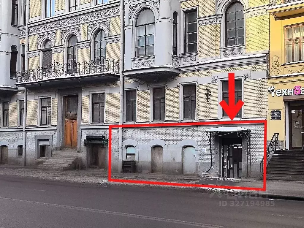 Торговая площадь в Санкт-Петербург 2-я Советская ул., 10Б (157 м) - Фото 1