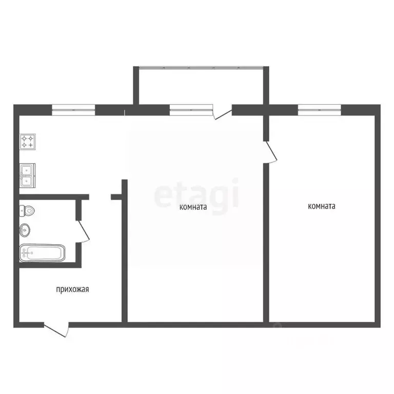 Комната Владимирская область, Муром Орловская ул., 25 (54.3 м) - Фото 1