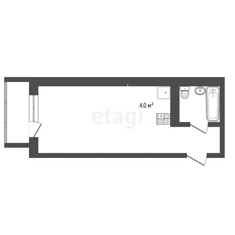 Квартира-студия: Тюмень, улица Тимофея Чаркова, 28 (27.4 м) - Фото 1