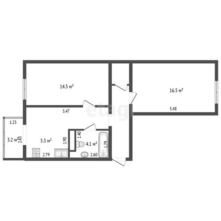 2-комнатная квартира: Анапа, Мирная улица, 29к4 (63.1 м) - Фото 1