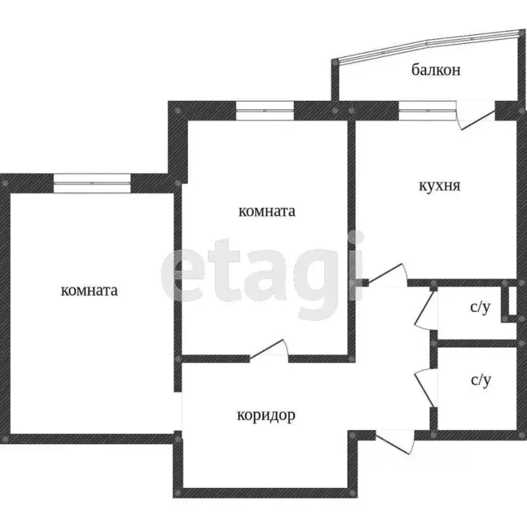 2-к кв. Ханты-Мансийский АО, Сургут ул. Маяковского, 10 (61.7 м) - Фото 1