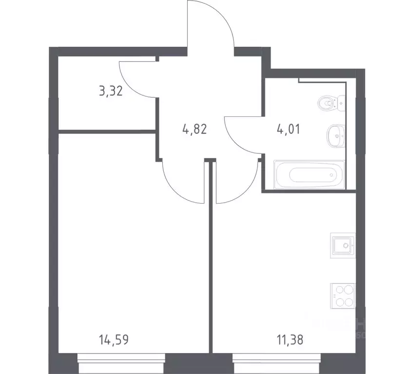 1-к кв. Приморский край, Владивосток Бам мкр,  (38.12 м) - Фото 1