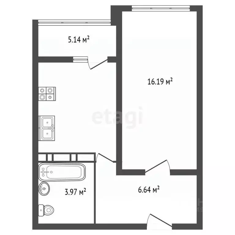 1-к кв. Воронежская область, Воронеж Газовый пер., 15И (35.9 м) - Фото 1