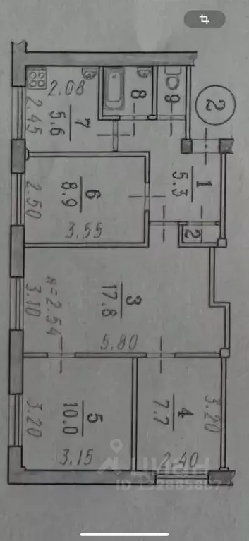 3-к кв. Омская область, Омск ул. Красных Зорь, 83Б (59.4 м) - Фото 2