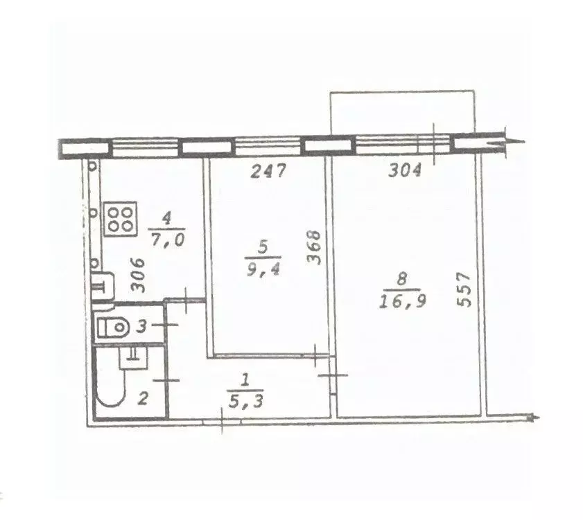 2-к кв. Новосибирская область, Новосибирск Линейная ул., 31/4 (43.0 м) - Фото 2
