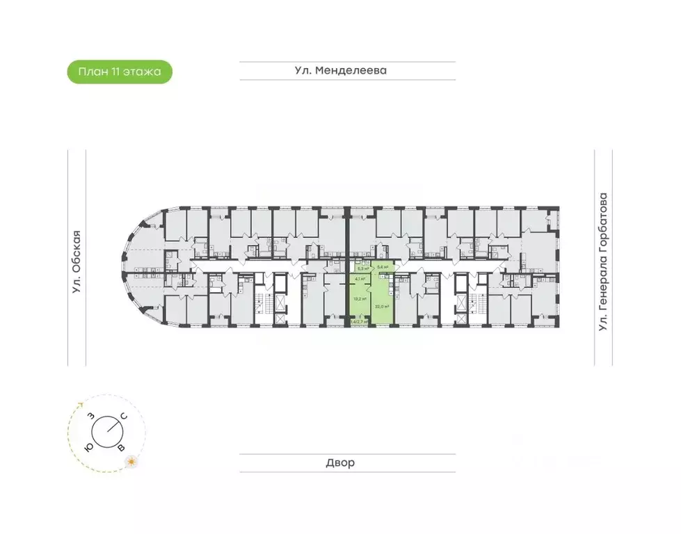 1-к кв. Башкортостан, Уфа Зеленая Роща жилрайон, Конди-Нова жилой ... - Фото 2