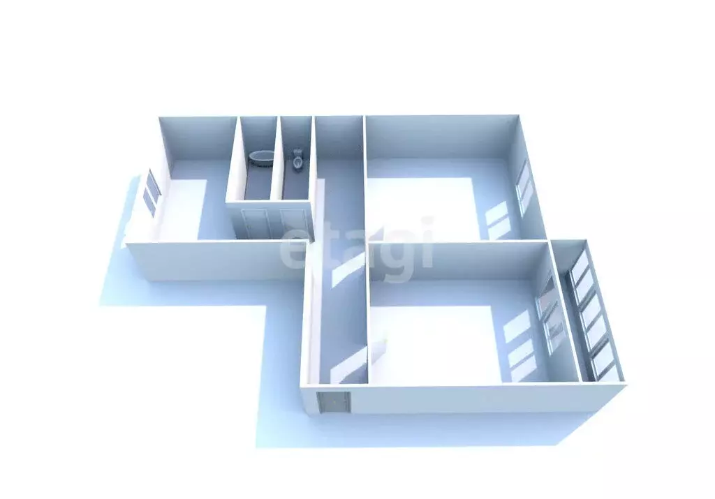 2-комнатная квартира: Южно-Сахалинск, улица Большая Полянка, 3А (52.1 ... - Фото 1