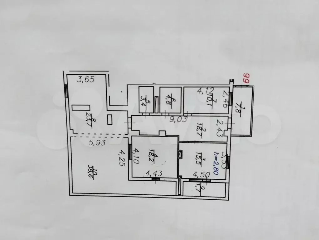 4-к. квартира, 78,5 м, 17/17 эт. - Фото 0