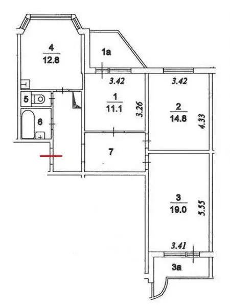 3-к кв. Москва, Москва, Московский г. ул. Радужная, 17 (76.3 м) - Фото 2