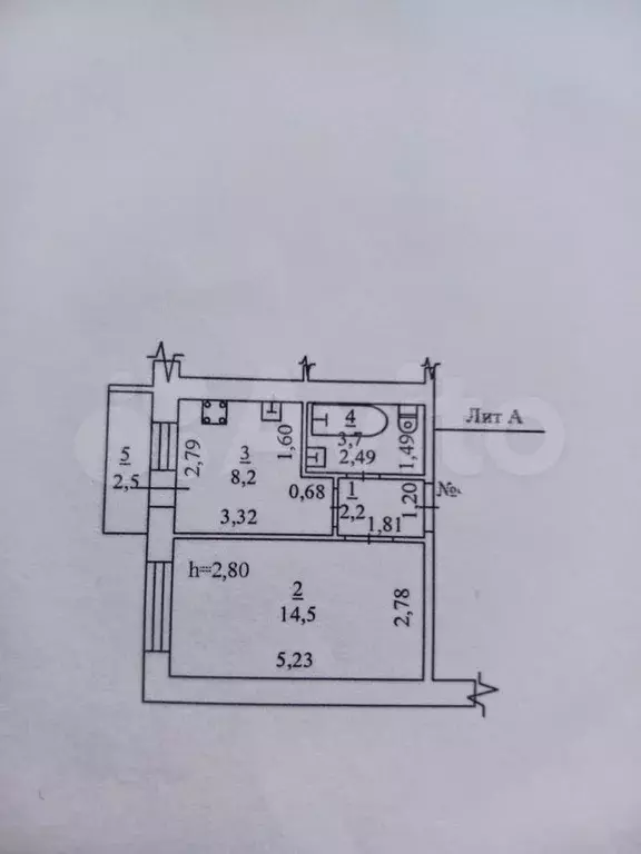 1-к. квартира, 28,6 м, 1/3 эт. - Фото 0