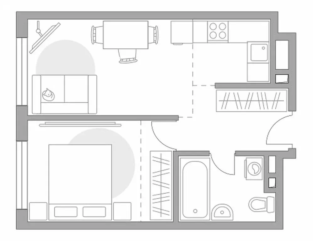 2-комнатная квартира: Москва, ЖК Билак Коломенское (41.02 м) - Фото 1