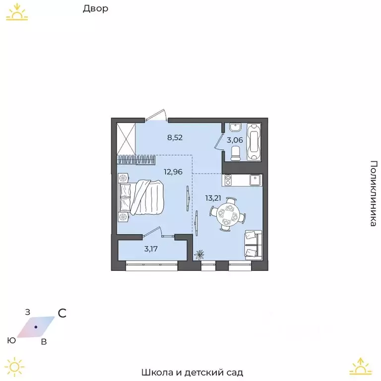 1-к кв. Иркутская область, Иркутский муниципальный округ, Маркова рп, ... - Фото 1