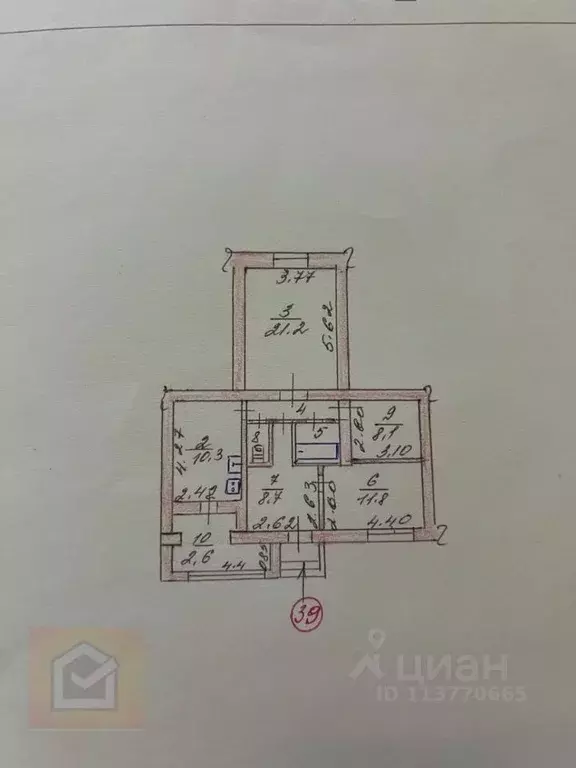 3-к кв. Крым, Симферополь ул. Семафорная, 6 (71.9 м) - Фото 2