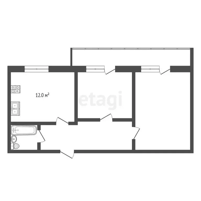 2-комнатная квартира: Железноводск, улица Косякина, 49 (80 м) - Фото 0