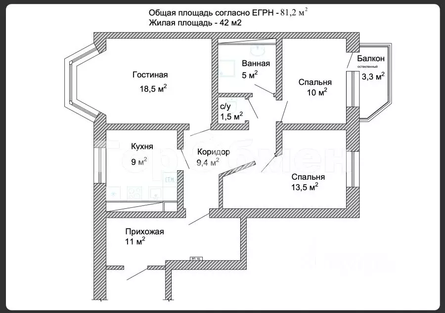 3-к кв. Москва ул. Немчинова, 1/25 (81.2 м) - Фото 1