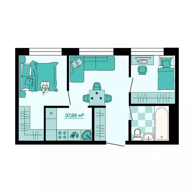 2-к кв. Приморский край, Владивосток ул. Грязелечебница (37.85 м) - Фото 1