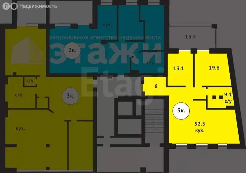 3-комнатная квартира: Саратов, Заводской район, Лесная улица, 1 (65 м) - Фото 0
