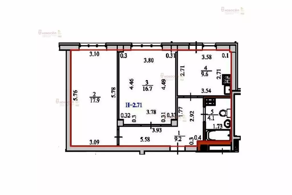 2-комнатная квартира: Екатеринбург, улица Степана Разина, 107 (57.5 м) - Фото 0