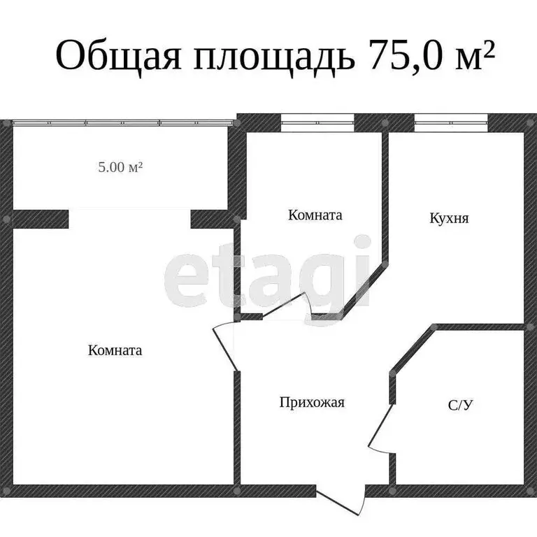 2-комнатная квартира: Миасс, проспект Макеева, 38A (62 м) - Фото 1