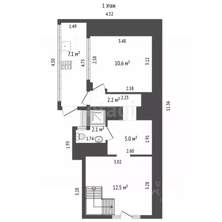 Дом в Крым, Симферопольский район, с. Трудовое, Дружба СПК ул. ... - Фото 2